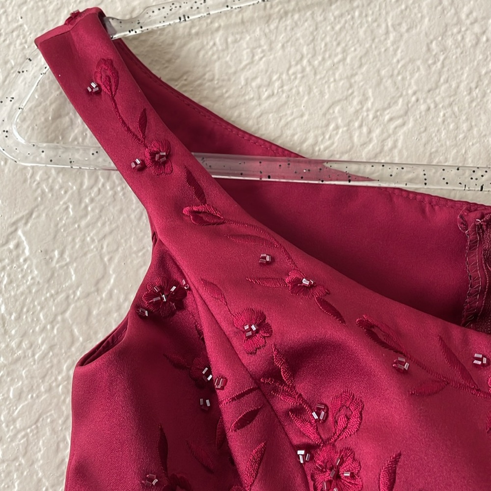 Formal Satin Dress 3 pc - Picture 5 of 7